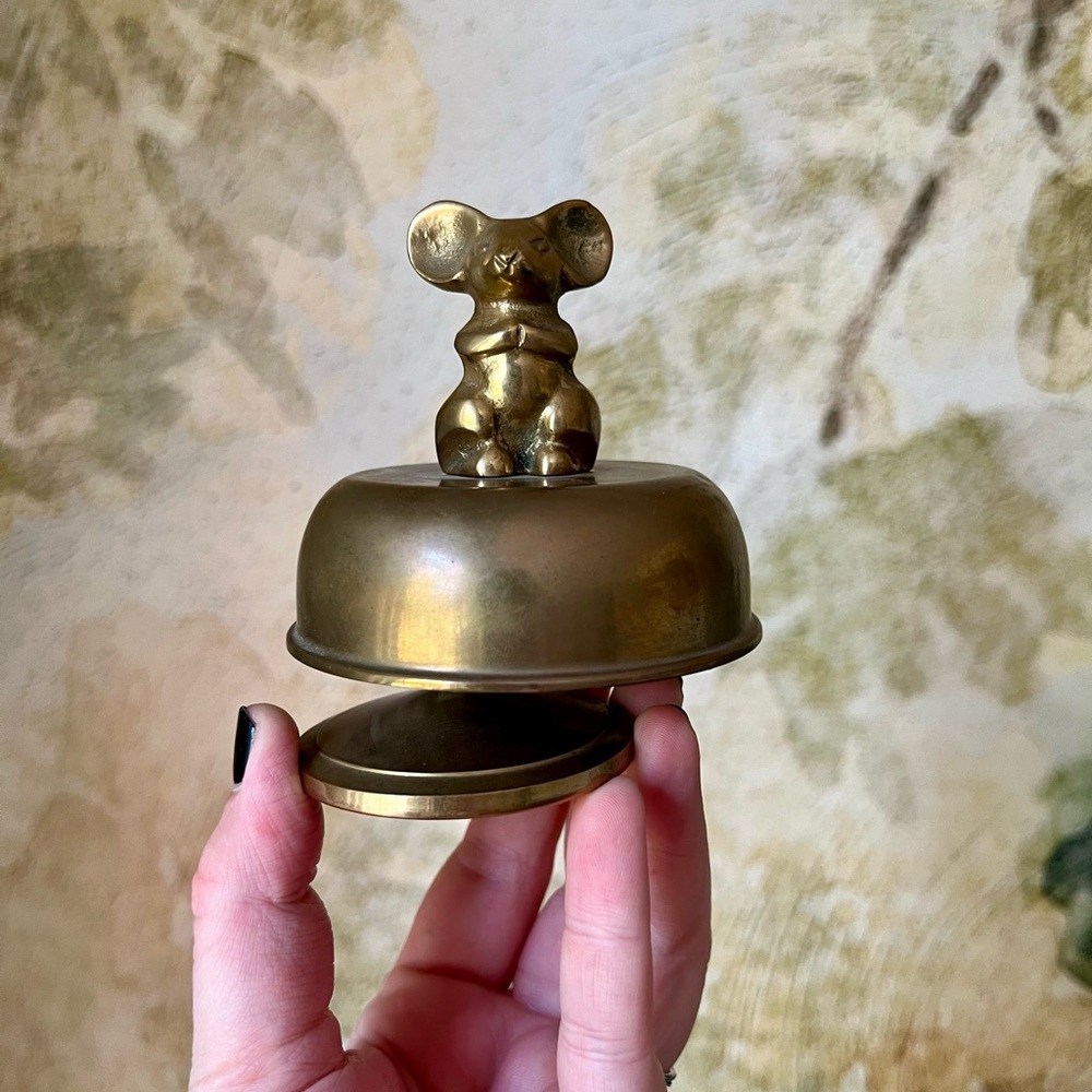 Brass Mouse Music Box